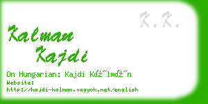 kalman kajdi business card